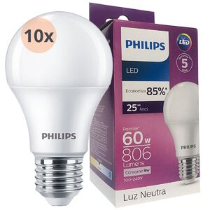 Imagem do produto LAMPADA LED 9,5W BULBO BRANCA PHILIPS