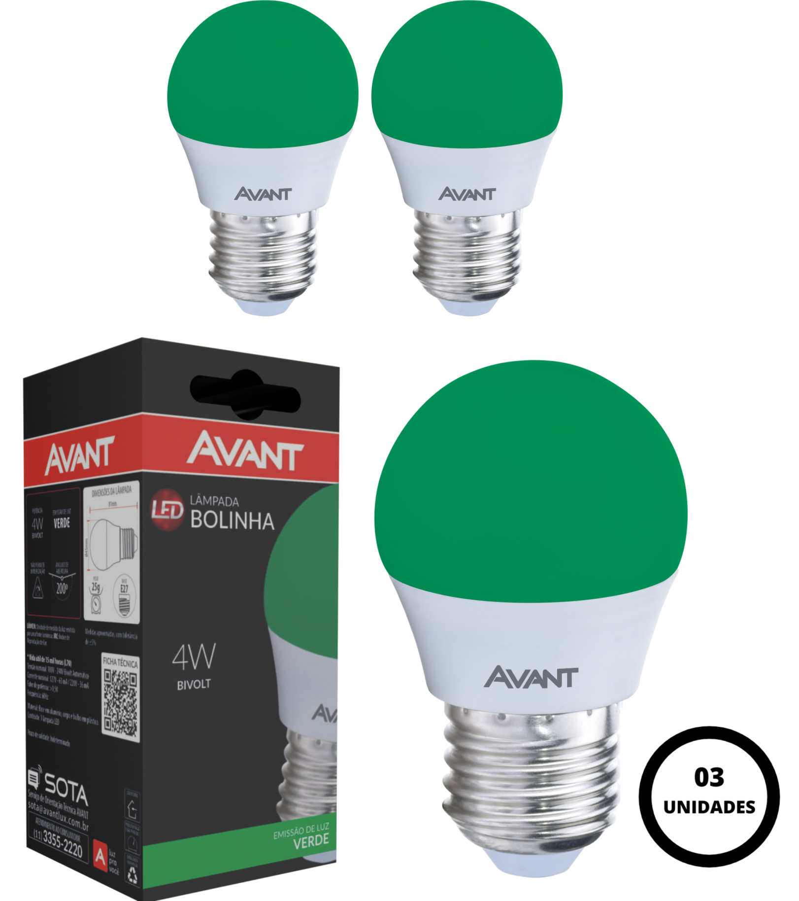 Imagem do produto LAMPADA LED BOLINHA 4W VERDE