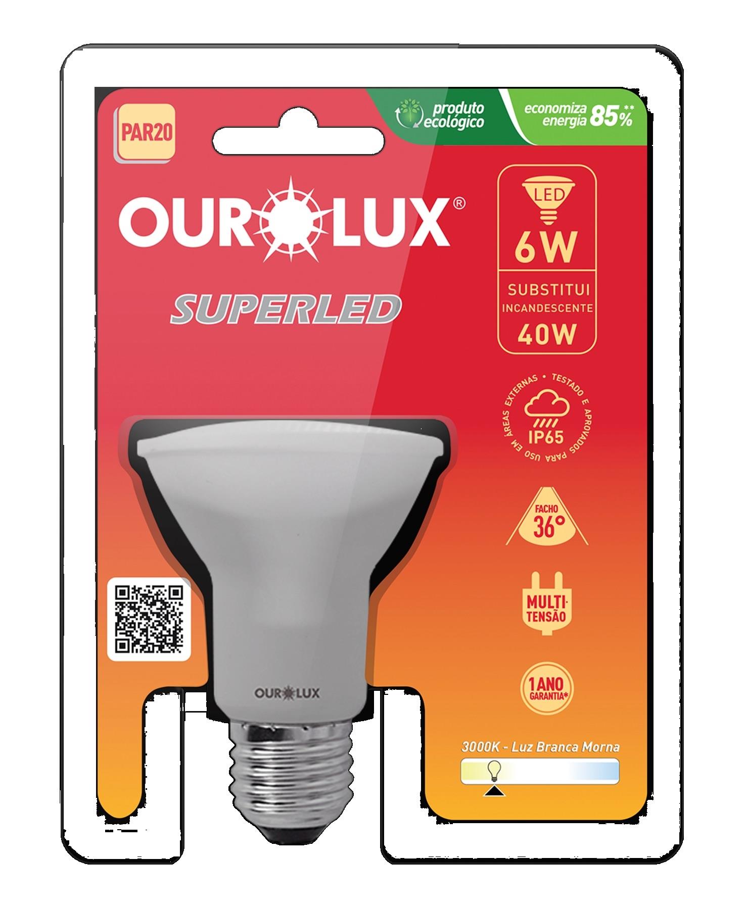 Imagem do produto LAMPADA SUPERLED 6W GU10 3000K OUROLUK