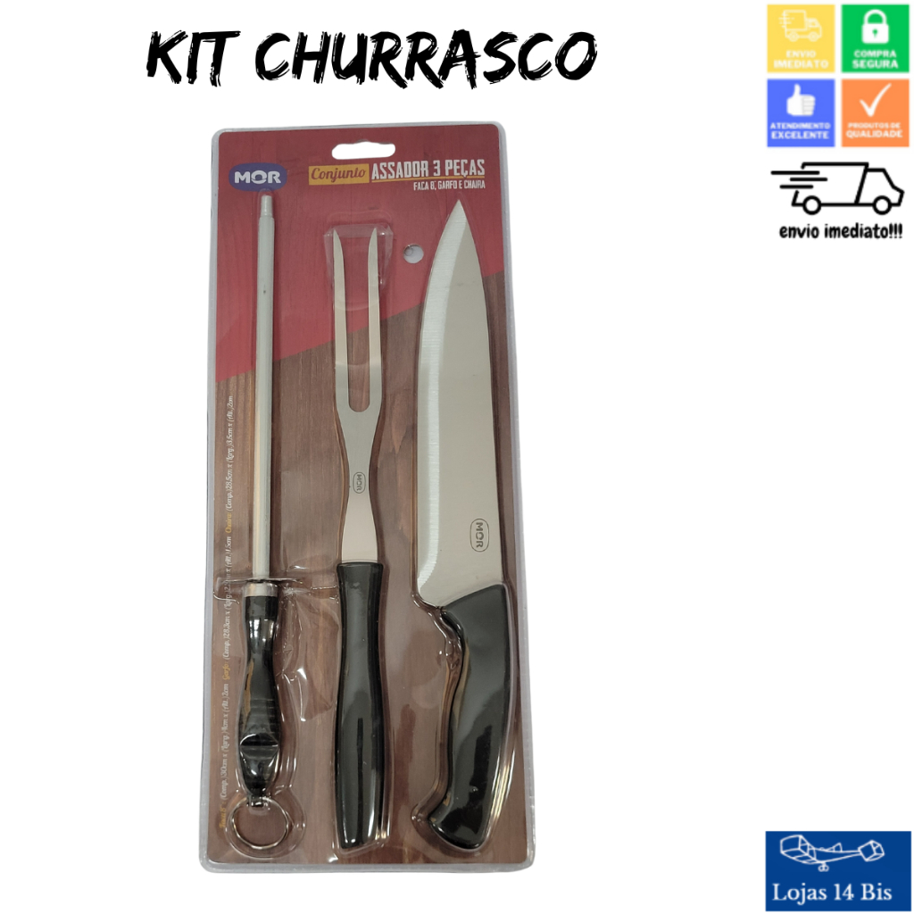 Imagem do produto KIT DO ASSADOR 3 FACAS MOR