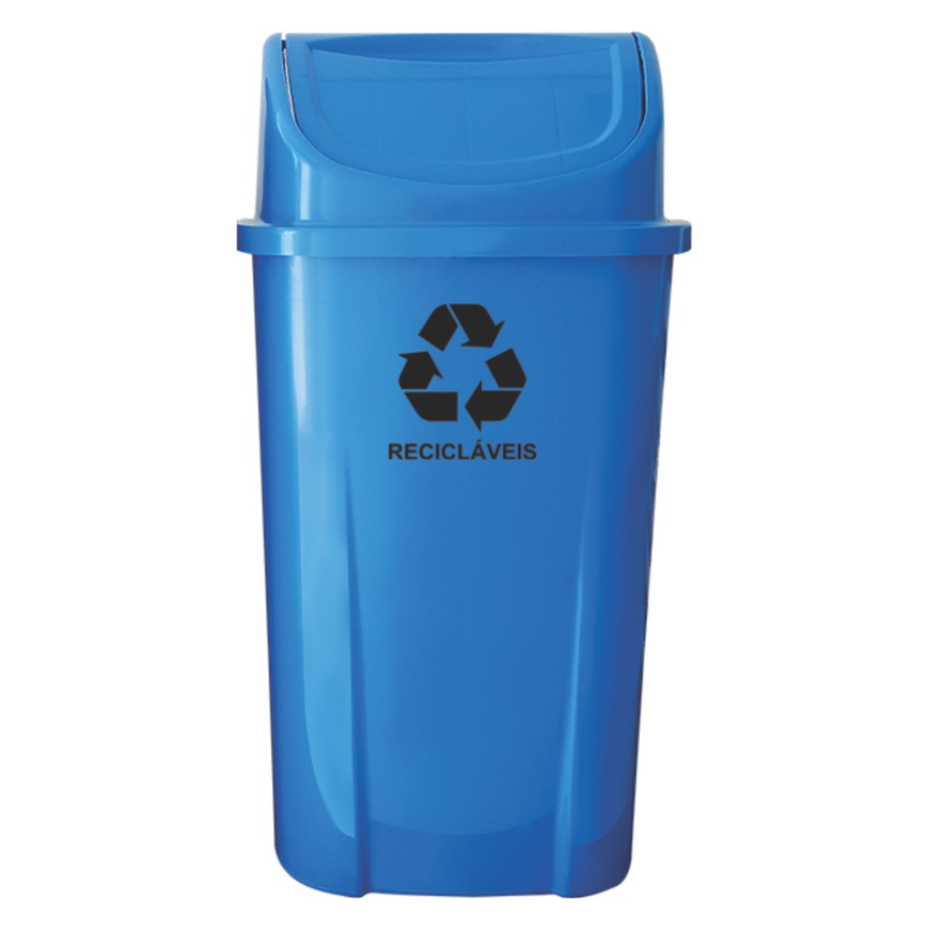 Imagem do produto LIXEIRA 50L PLASTICO LISA AZUL LS5PAZ BRALIMPIA