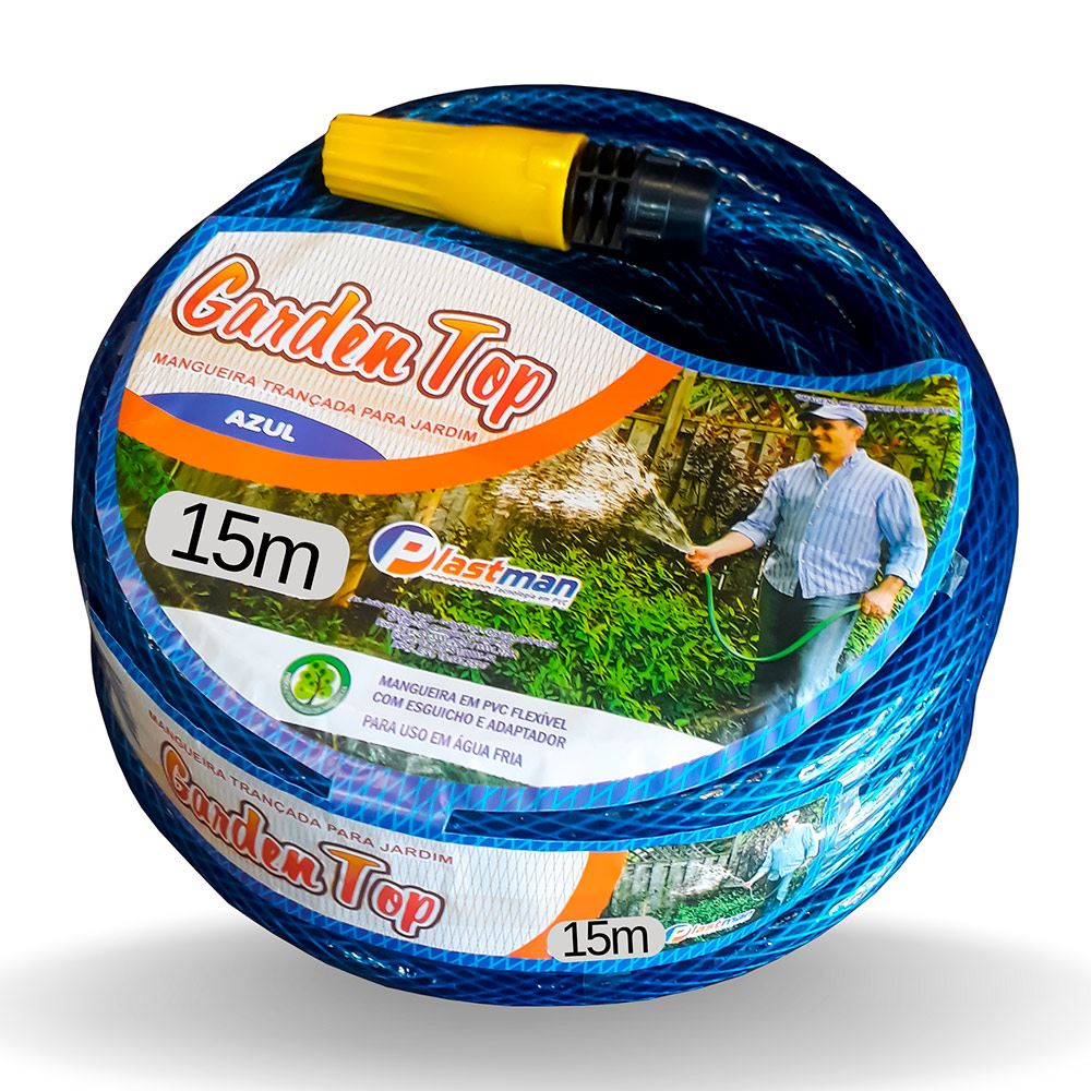 Imagem do produto MANGUEIRA JARDIM 15MT AZ TRANC PLASTMAR