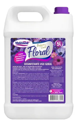 Imagem do produto LIMPADOR PERFUMADO CONC 1L FLORAL VALENCA