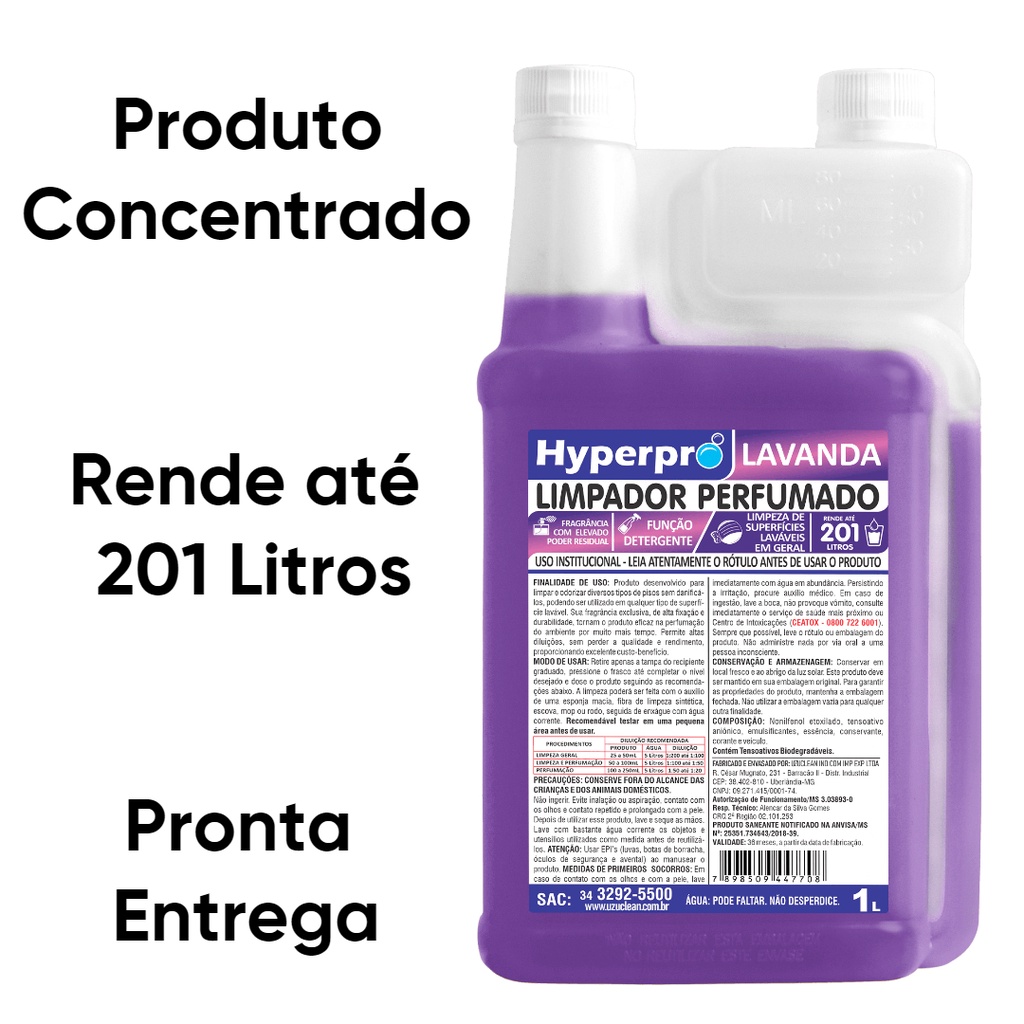 Imagem do produto LIMPADOR PERFUMADO CONC 5L LAVANDA VALENCA