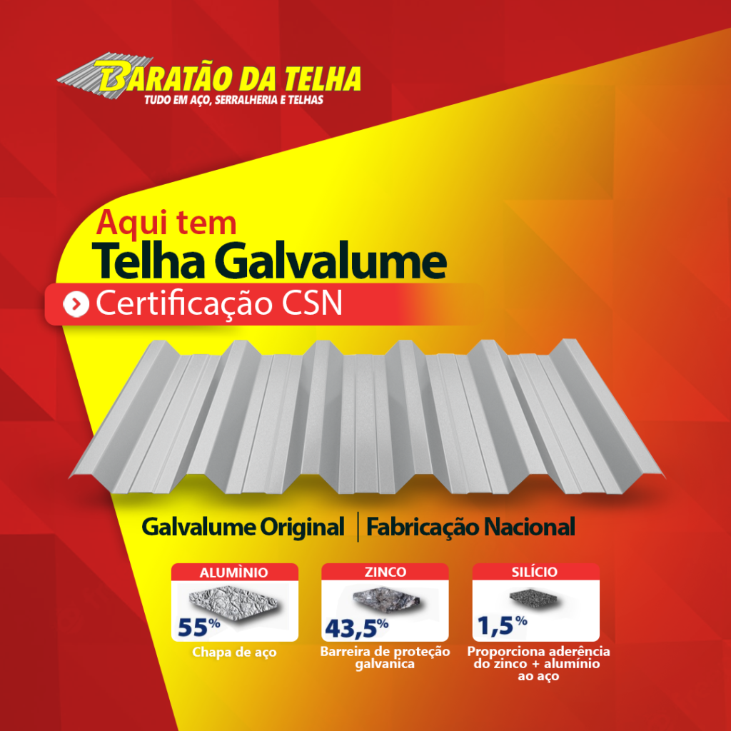 Imagem do produto TELHA GALVAL. MT TZ-0,43 C/5,00M C.S.N.