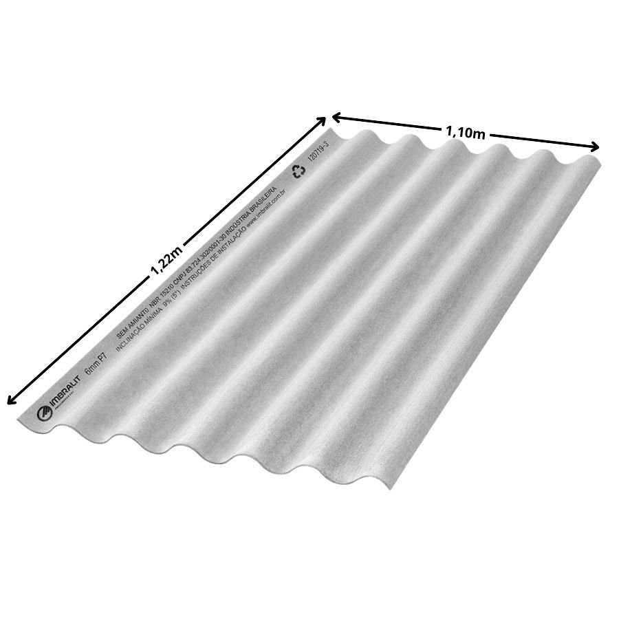 Imagem do produto TELHA IMBRALIT 1,22X1,10X6MM