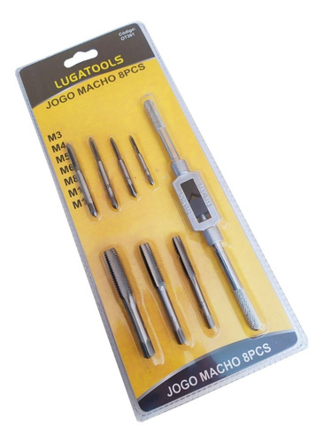 Imagem do produto JOGO MACHO ABRIR ROSCA C/ 8 PCS 31102-5 SQU