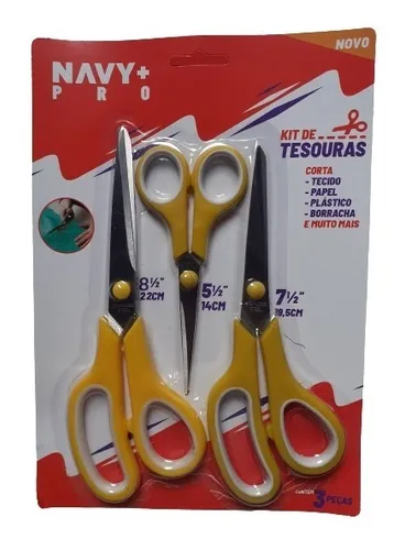 Imagem do produto KIT TESOURA C/03 PCS HM136 SQU
