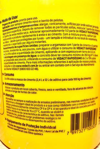 Imagem do produto RAPIDISSIMO 4 KG VEDACIT