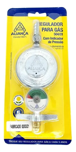 Imagem do produto REGULADOR P/ GÁS C/ MANOMETRO 504/01 (BDI)