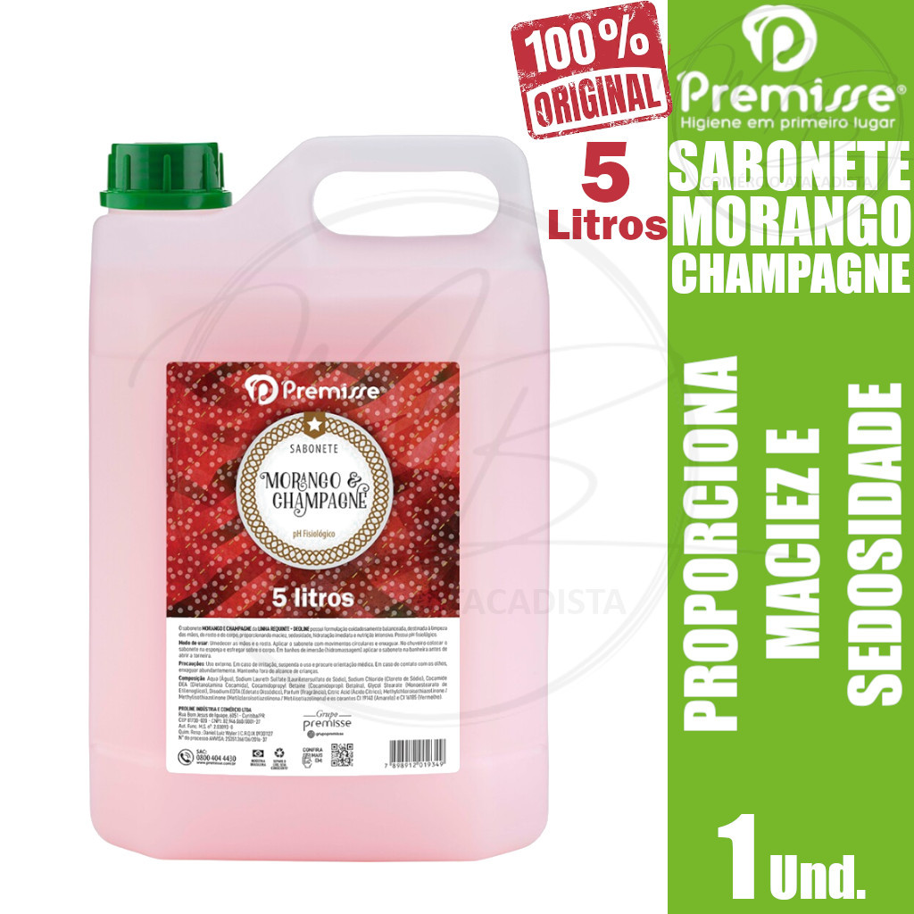 Imagem do produto SABONETE LIQ MORANGO E HIBISCUS 5 LITROS PREMISSE