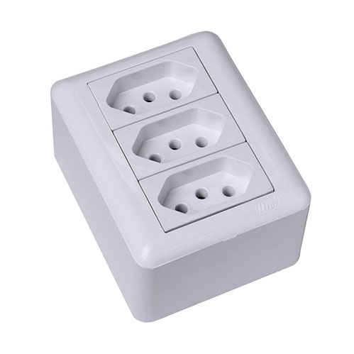 Imagem do produto TOMADAS TRIPLA 2P+T 10A OVERLAP 10597-1 B-LUX