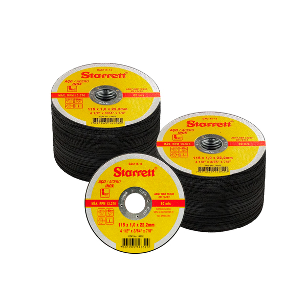 Imagem do produto DISCO DE CORTE METAL/INOX DAC115-24 STARRET