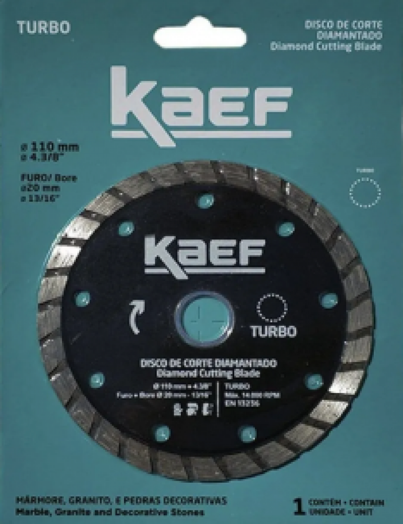 Imagem do produto DISCO DIAMANTADO TURBO 110MM KAEF