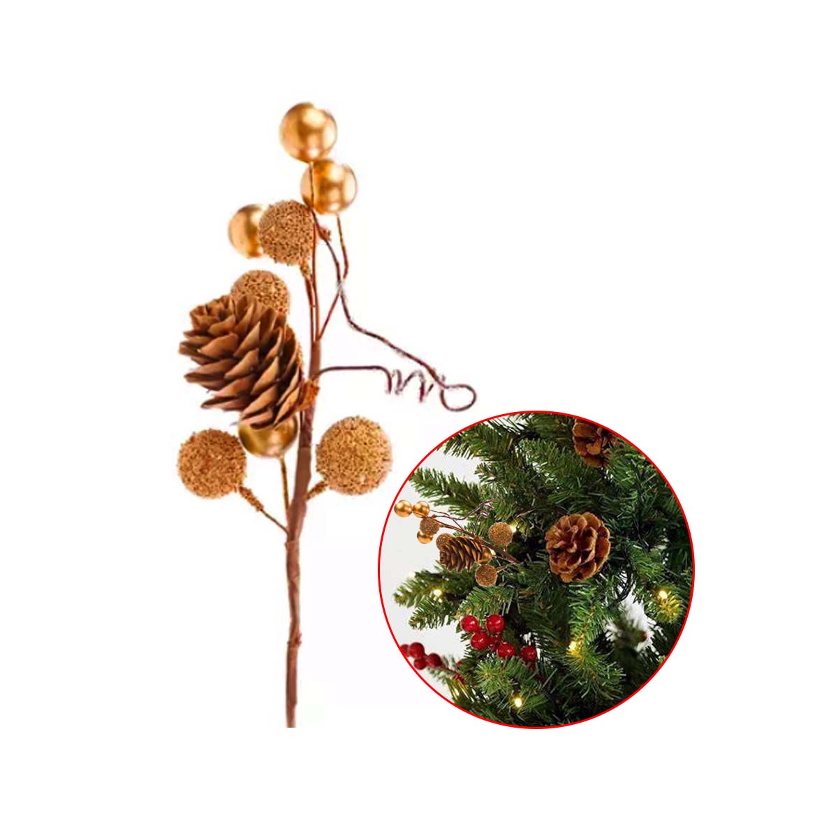 Imagem do produto ENFEITE GALHO DE NATAL NTA86017