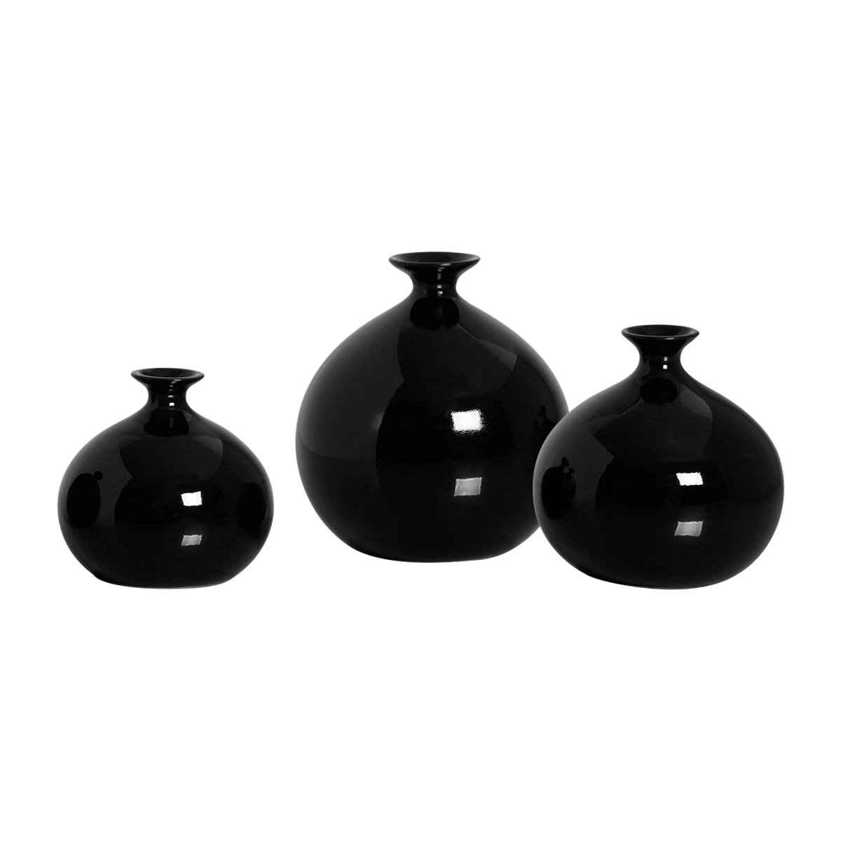 Imagem do produto VASO MELAMINA DECOR 3PC PRETO 29555-100 GRILLO