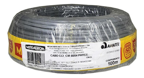 Imagem do produto CABO CCI 03 PARES CZ MT MEGA CAMPOS