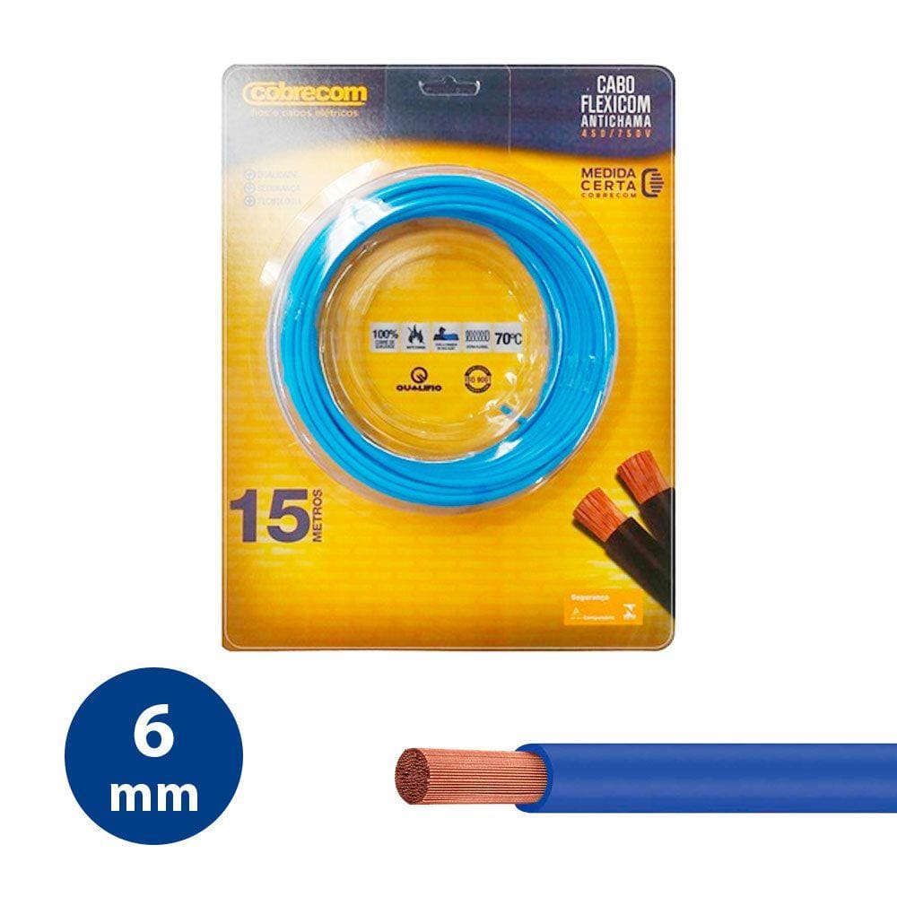Imagem do produto CABO FLEXIVEL 6,0MMX100M AZUL PECA