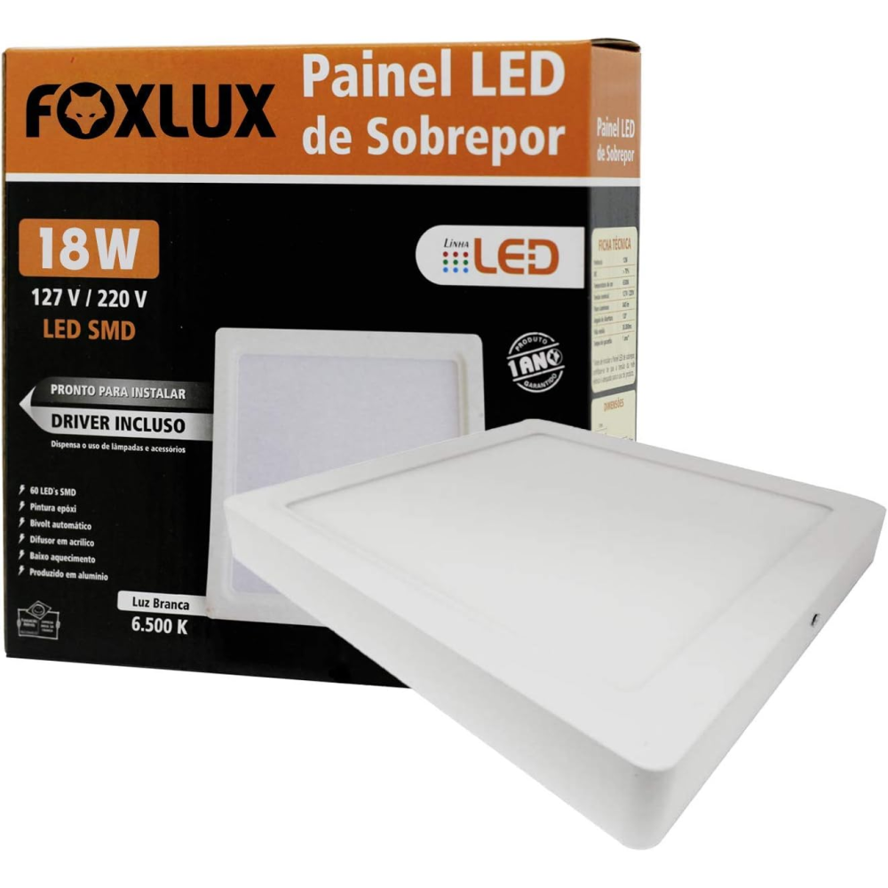 Imagem do produto PAINEL LED SOB QUAD 12W 6500K BR