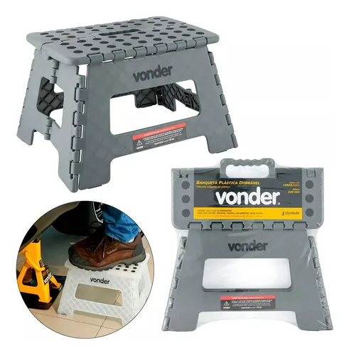 Imagem do produto BANQUETA PLASTICA DOBRAVEL 22CM PTO