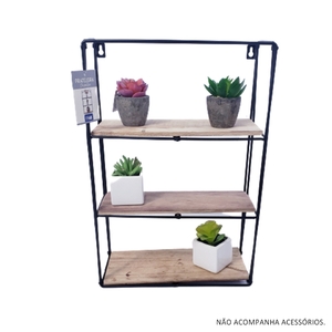 Imagem do produto PRATELEIRA DESIGN PRETA 20X45 PRATEFIX