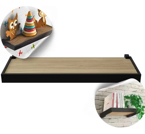 Imagem do produto PRATELEIRA DESIGN PRETA 20X60 PRATEFIX