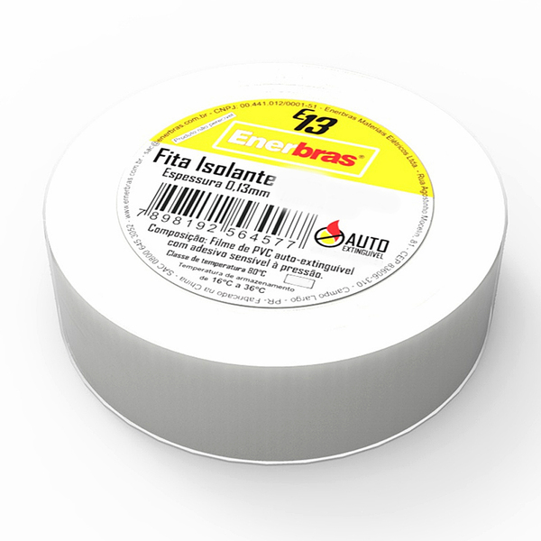 Imagem do produto FITA ISOLANTE BRANCA 18MMX5M ENERBRAS