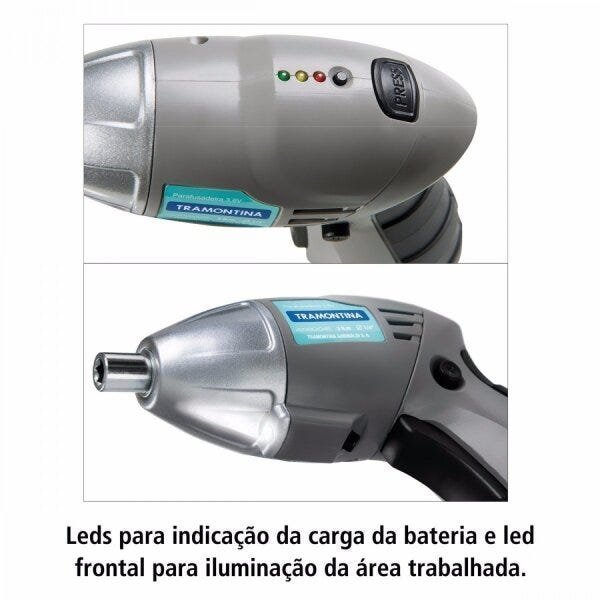 Imagem do produto KIT PARAFUSADEIRA C/ BATERIA 46 PCS 42380/045 TRAMONTINA