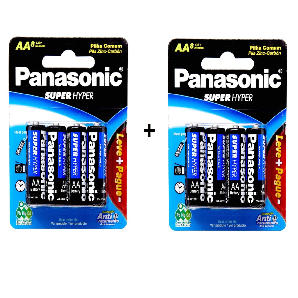Imagem do produto PILHA COMUM SUPER HYPER D2 C/2 UND PANASONIC
