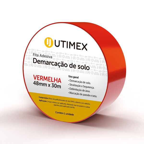 Imagem do produto FITA DEMARCACAO VERMELHA 48MMX14M FIRLON