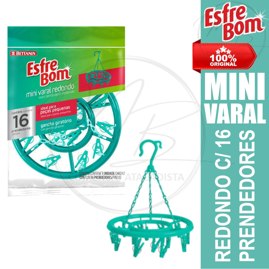 Imagem do produto MINI VARAL REDONDO C/16 BT3510 ESFREBOM