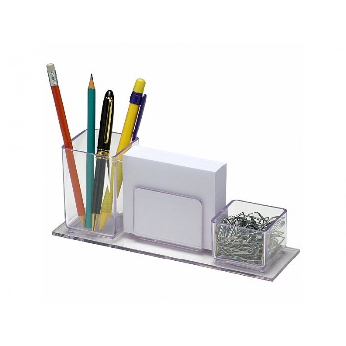 Imagem do produto TRIO PORTA CANETA CLIPS LEMBRETE CRISTAL