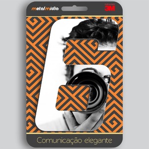 Imagem do produto NUMERO RESID 130MM PRATA ESPELHADO 00 METALMIDIA