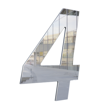 Imagem do produto NUMERO RESID 130MM PRATA ESPELHADO 03 METALMIDIA