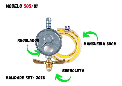 Imagem do produto REGULADOR GAS C/ MANG 80CM 504/01 ALIANCA