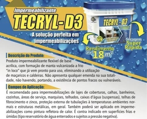 Imagem do produto TECRYL D3 BRANCO 12KG