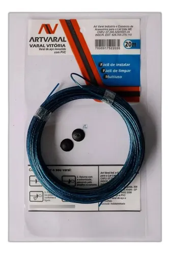 Imagem do produto VARAL DE ACO REVESTIDO 15M VITORIA