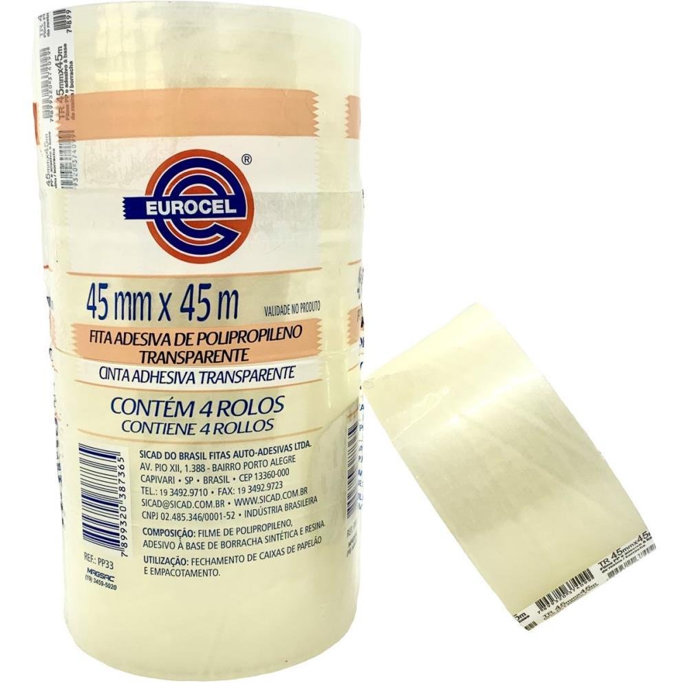 Imagem do produto FITA EMPACOT 45MMX300MT TRANSP. JV BRAND