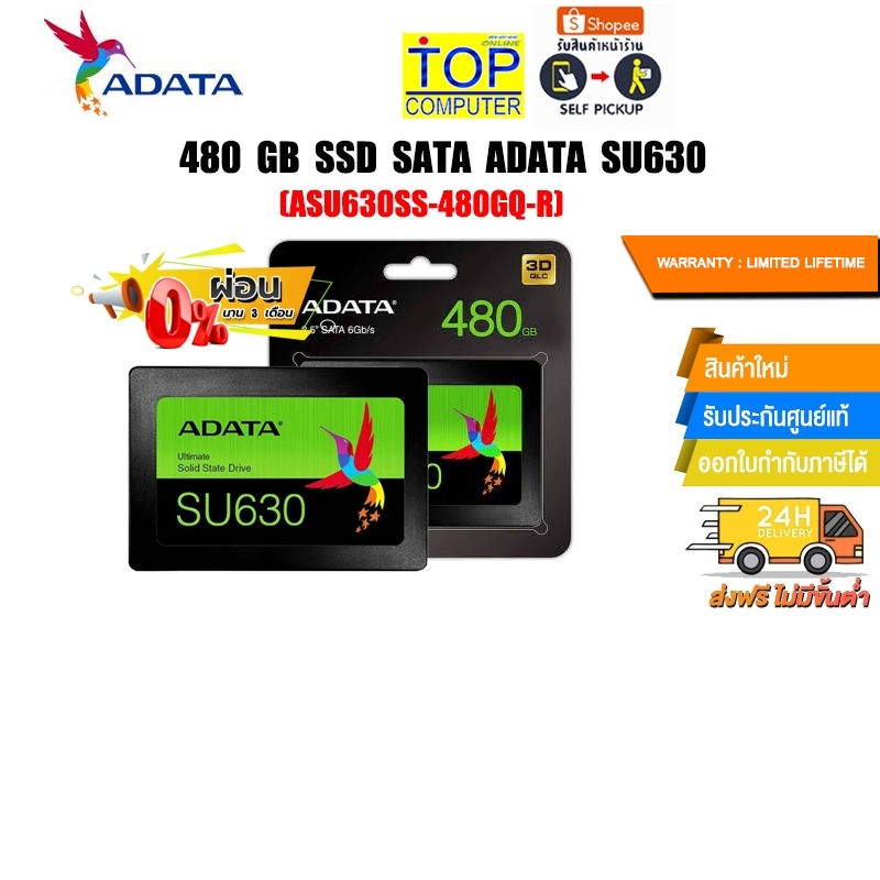 Imagem do produto SSD 480GB SATA3 SU630 ASU630SS-480GQ-R, ADATA
