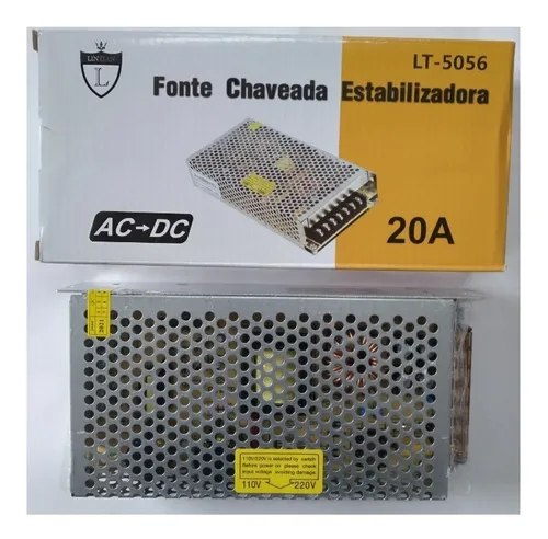 Imagem do produto FONTE 12V 20A CHAVEADA ESTABILIZADA