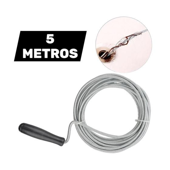 Imagem do produto DESENTUPIDOR MANUAL P/ PIA E RALO 5MMX5MT SIGMA