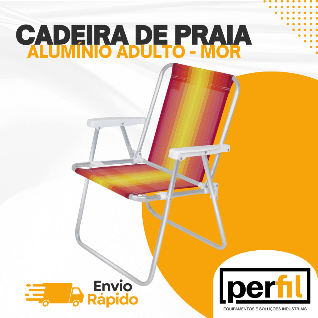 Imagem do produto CADEIRA PRAIA ALTA ALUM LR NEON MOR AT BRASIL