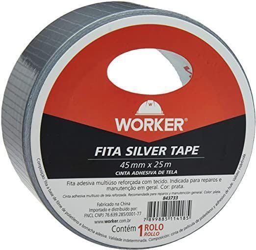 Imagem do produto FITA SILVER TAPE MULTIUSO 45MMX25M WORKER