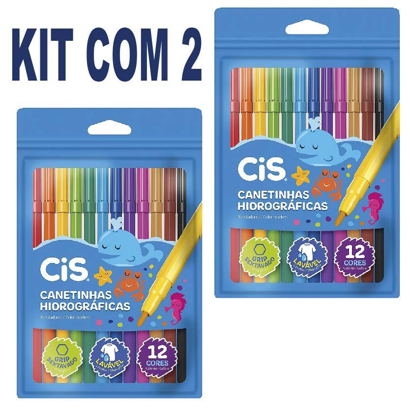 Imagem do produto KIT CANETA HIDROCOR C/02 AZ/VM AT BRASIL