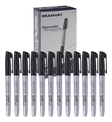 Imagem do produto MARCADOR PERMANENTE PRETO PONTA FINA UND