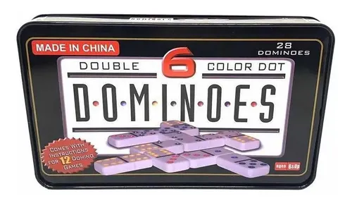 Imagem do produto DOMINO 28PCS VM/BR LATINHA DOUBLE SIX