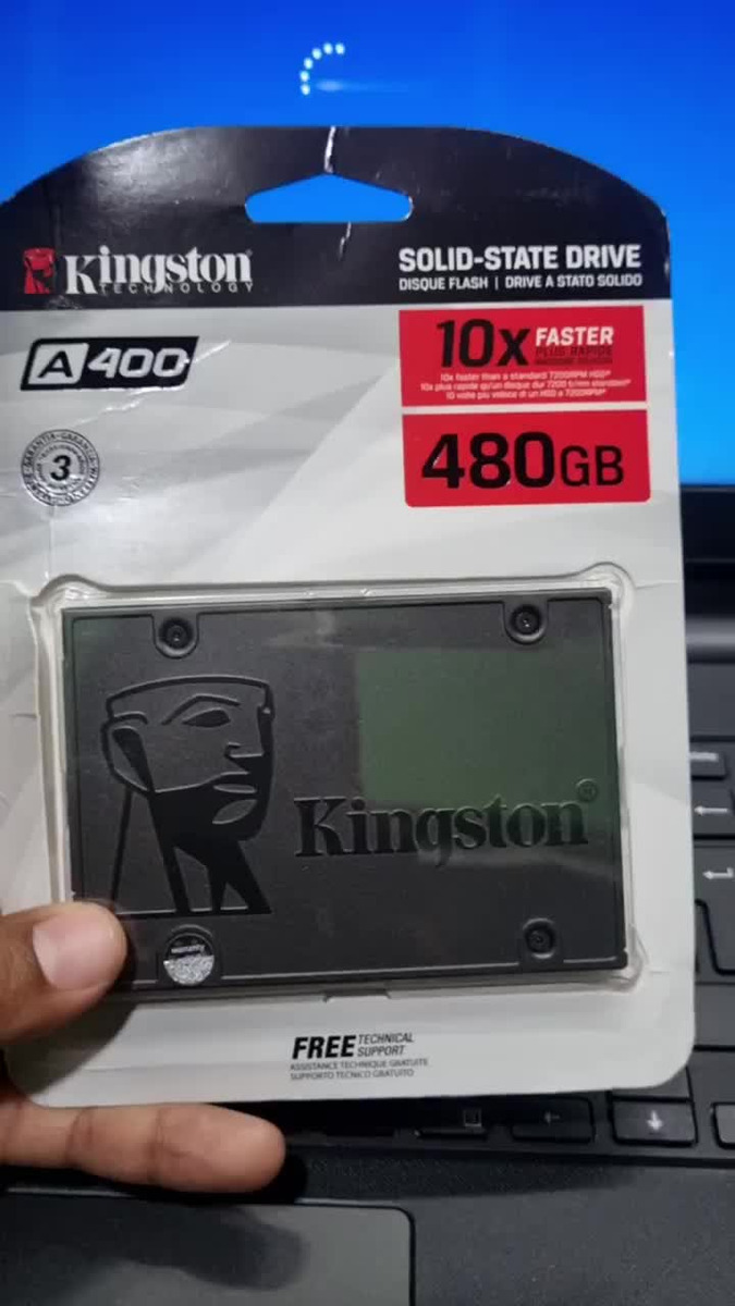 Imagem do produto HD SSD 480GB 2.5 SATA III KINGSTON 7MM A400 SA400S37/480GB