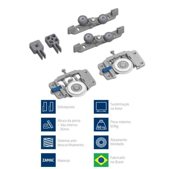 Imagem do produto KIT PORTA 1F BASE DT15 UNI 60KG
