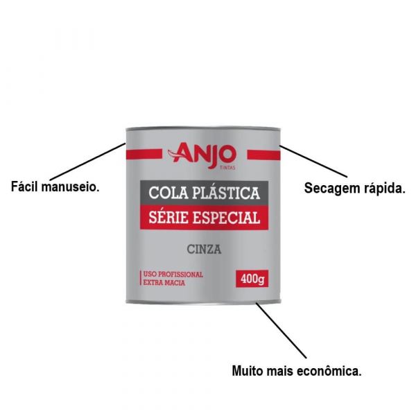 Imagem do produto MASSA PLASTICA CINZA 400G ANJO