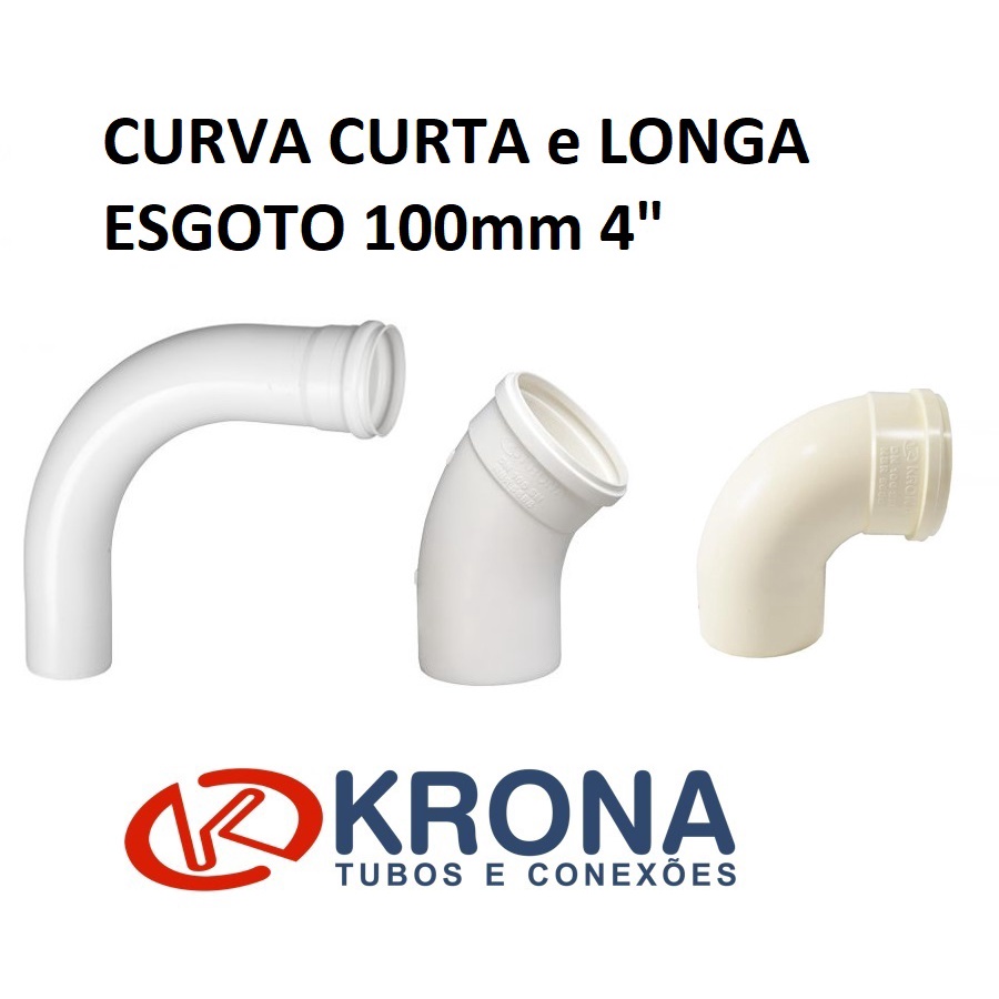 Imagem do produto CURVA ESG 100MM LONGA 45